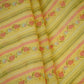Yellow & Green Stripes Print Mul Chanderi Fabric GTS-30503