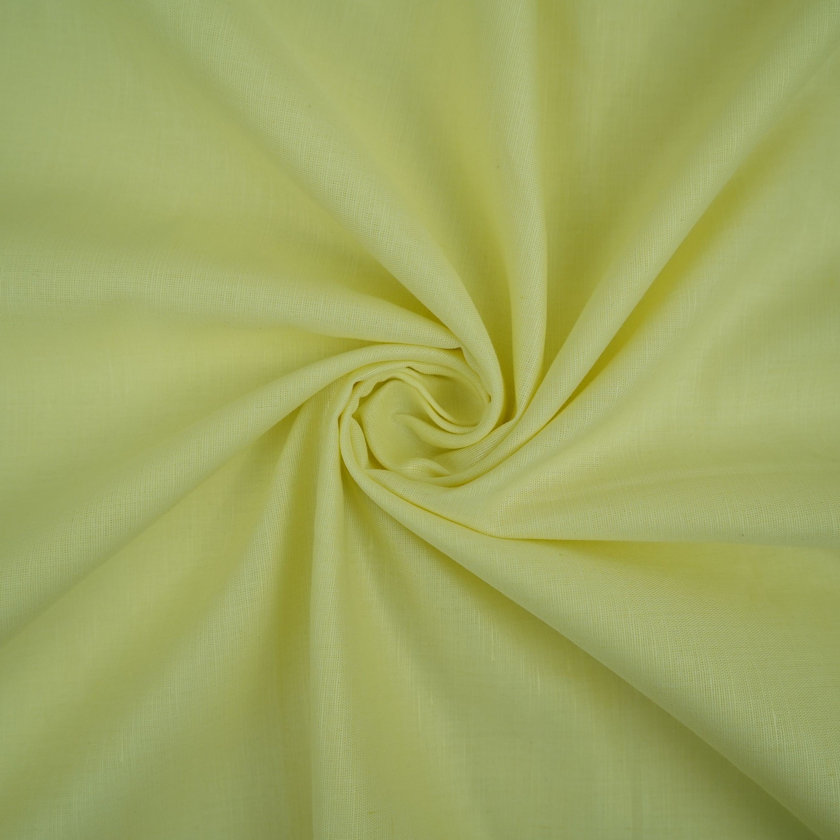 Lemon Yellow Solid Cotton Linen Fabric 40% Linen 60% Cotton MKT-31467 - TradeUNO