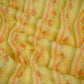 Yellow & Green Stripes Print Mul Chanderi Fabric GTS-30503