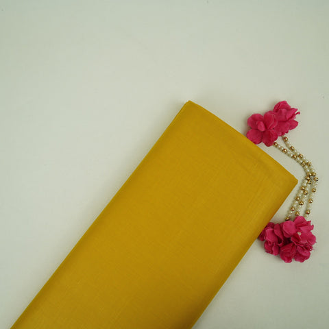 Mustard Yellow Solid Cotton Linen Fabric 40% Linen 60% Cotton MKT-31469