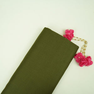 Mehendi Green Solid Cotton Linen Fabric 40% Linen 60% Cotton MKT-31470 - TradeUNO