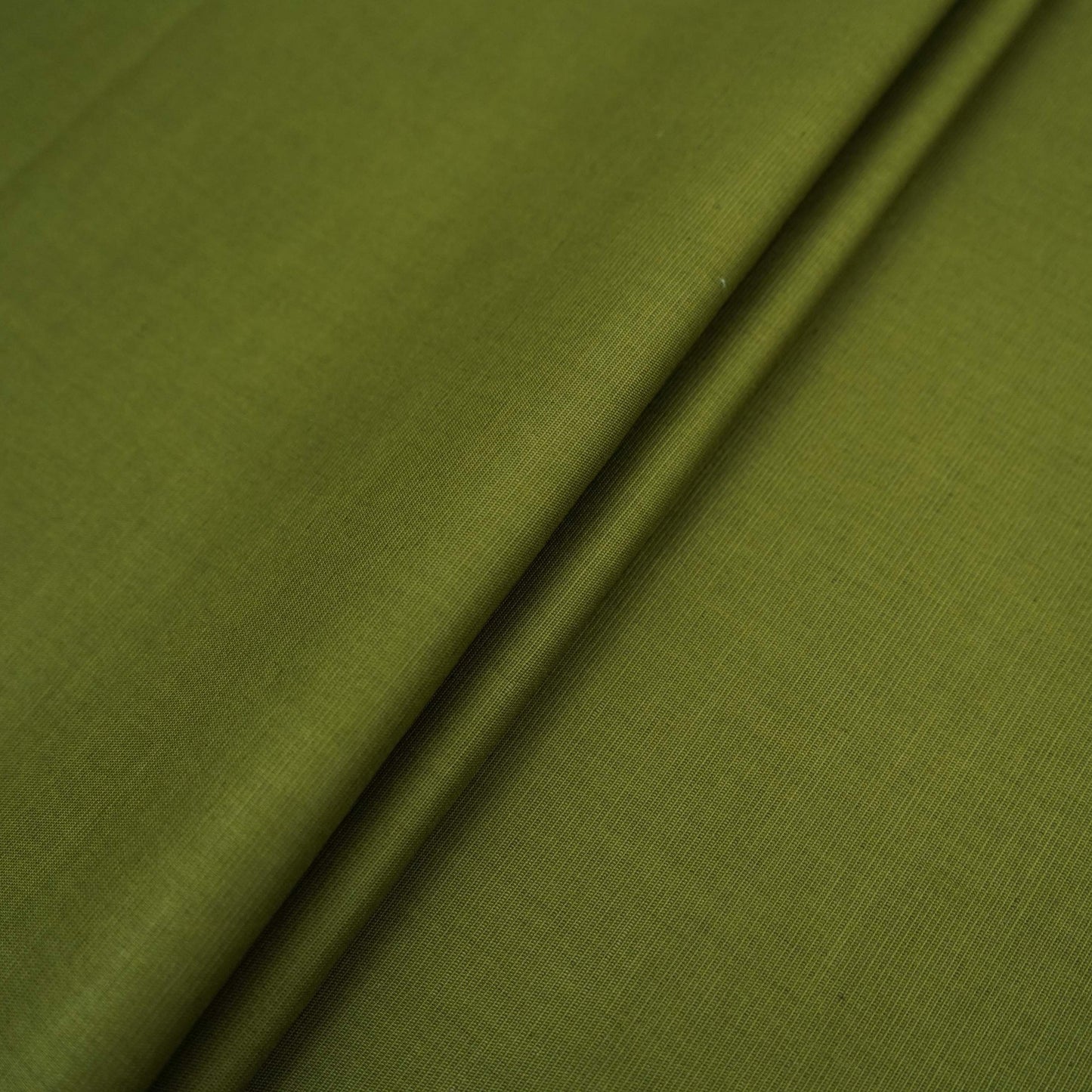 Mehendi Green Solid Cotton Linen Fabric 40% Linen 60% Cotton MKT-31470