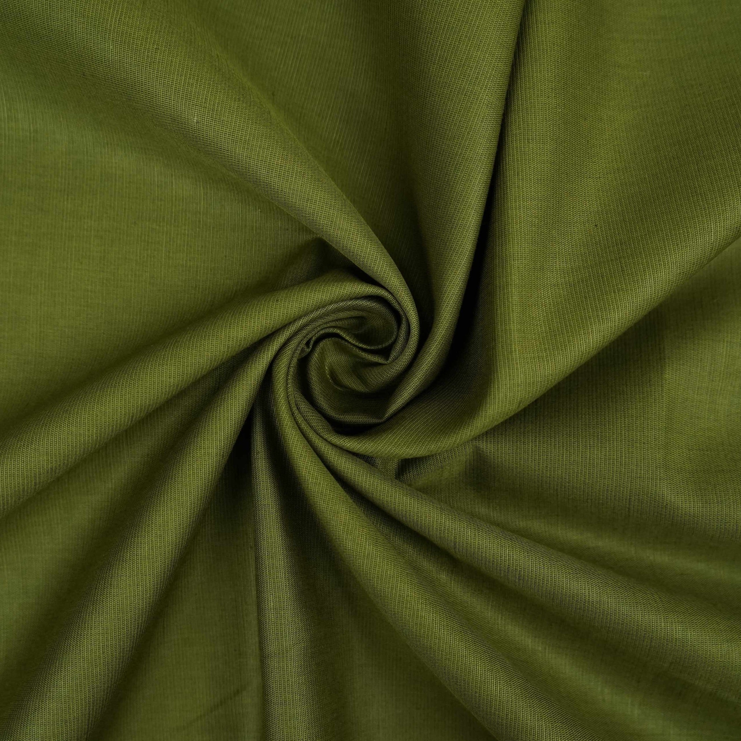Mehendi Green Solid Cotton Linen Fabric 40% Linen 60% Cotton MKT-31470 - TradeUNO