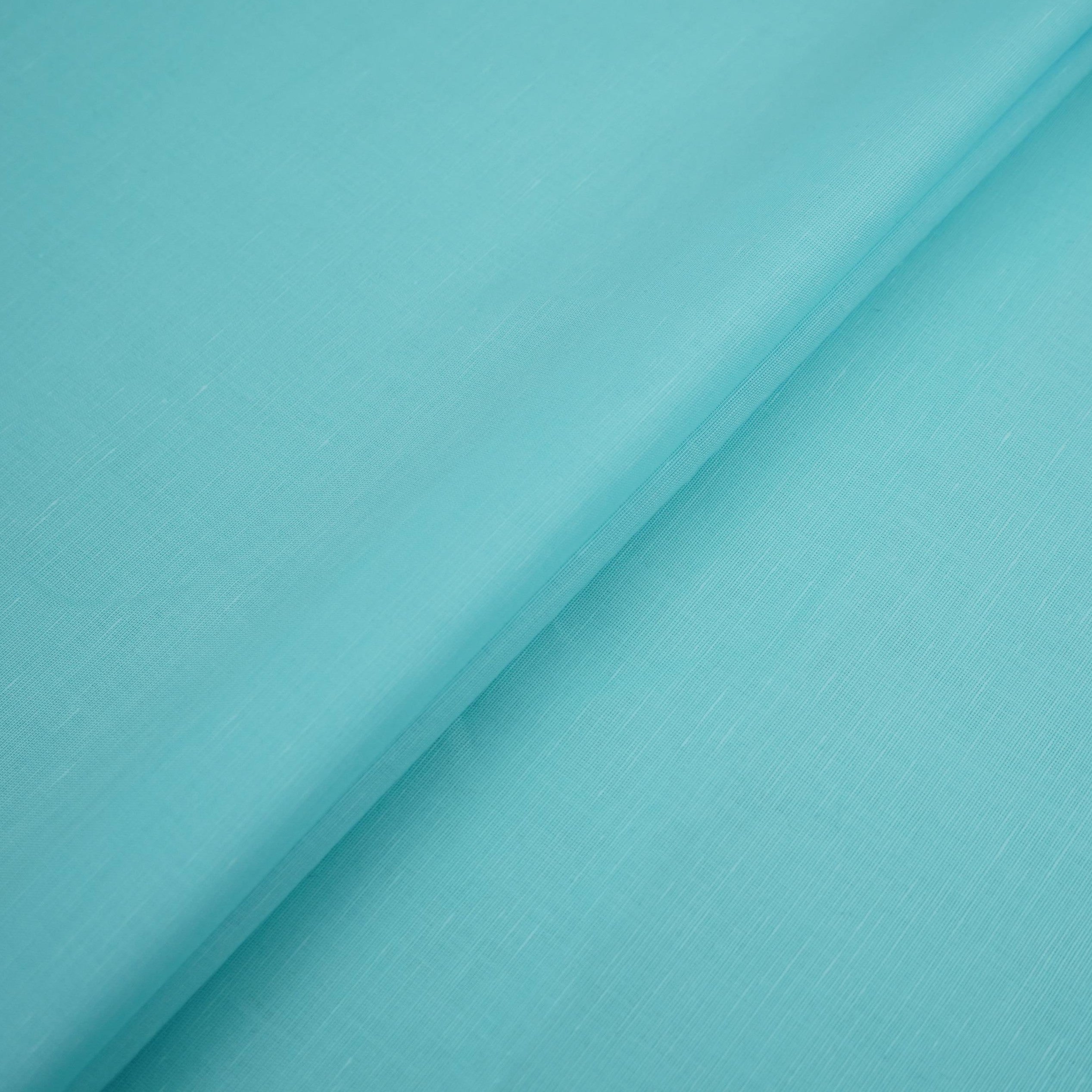 Light Sky Blue Solid Cotton Linen Fabric 40% Linen 60% Cotton MKT-31471 - TradeUNO