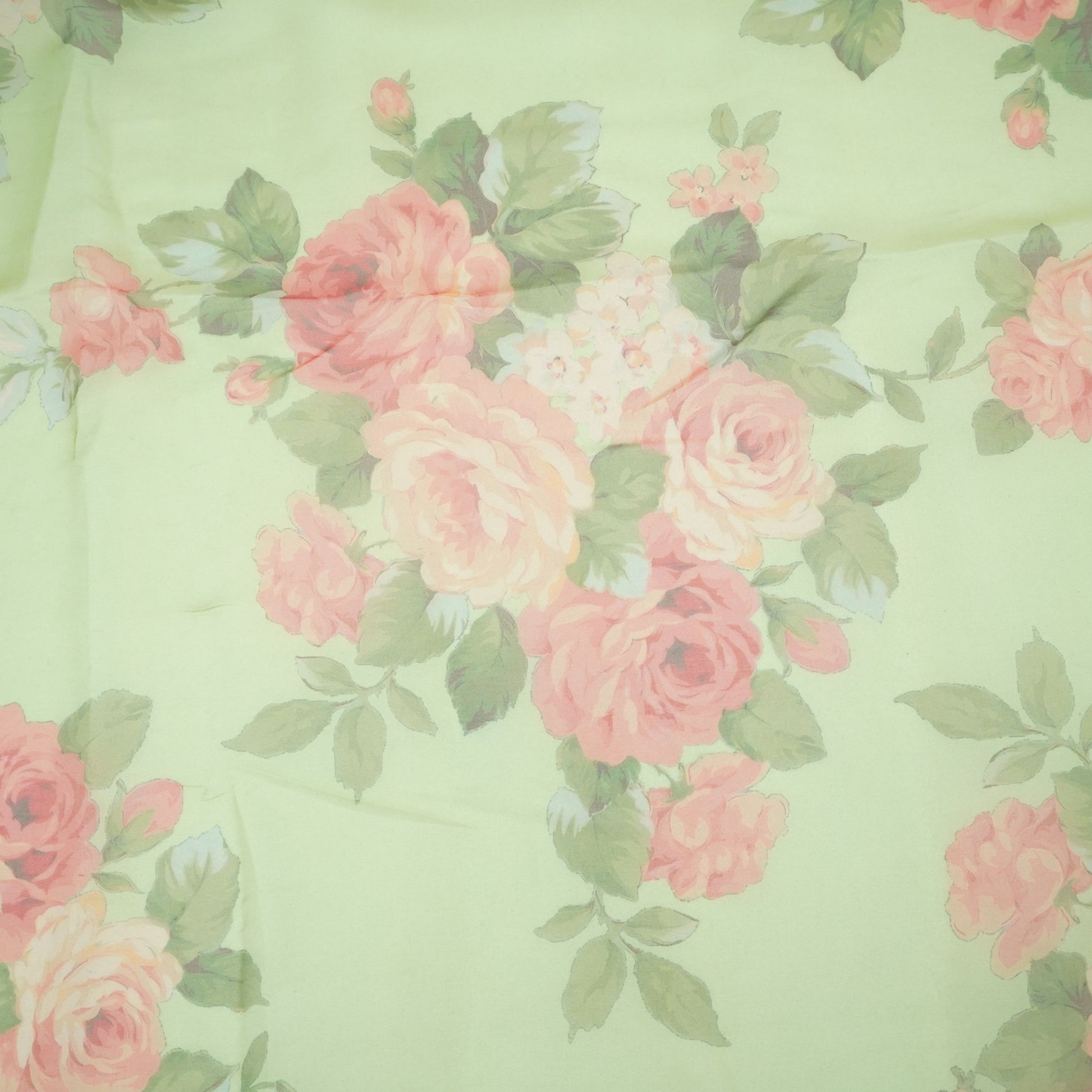Pista Green floral print Organza Fabric MTF-31486 - TradeUNO