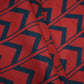Maroon & Black Chevron print Chinnon Fabric MT-31176