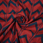Maroon & Black Chevron print Chinnon Fabric MT-31176