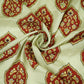 Maroon Mughal Buta floral print Chinnon Fabric MT-31175