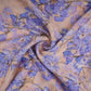 Beige Gold floral Jacquard print Pure Crepe Fabric MTF-31481