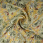 Butter Yellow floral Jacquard print Pure Crepe Fabric MTF-31477