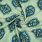 Royal Blue Mughal Buta floral print Chinnon Fabric MT-31177