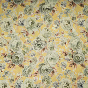Butter Yellow floral Jacquard print Pure Crepe Fabric MTF-31477 - TradeUNO