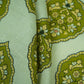 Olive Green Mughal Buta floral print Chinnon Fabric MT-31179