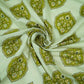 Olive Green Mughal Buta floral print Chinnon Fabric MT-31179