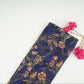 Royal Blue floral Jacquard print Pure Crepe Fabric MTF-31473