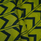 Olive Green & Black Chevron print Chinnon Fabric MT-31180