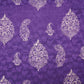 Royal Purple Paisley Jacquard print Pure Crepe Fabric MTF-31483