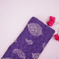 Royal Purple Paisley Jacquard print Pure Crepe Fabric MTF-31483