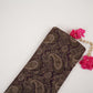 Purple Paisley Jacquard print Pure Crepe Fabric MTF-31478