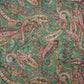 Teal Green Paisley Jacquard print Pure Crepe Fabric MTF-31479