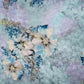 Dusty Aqua floral Jacquard print Pure Crepe Fabric MTF-31480