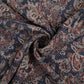 Dark Teal floral Jacquard print Pure Crepe Fabric MTF-31472