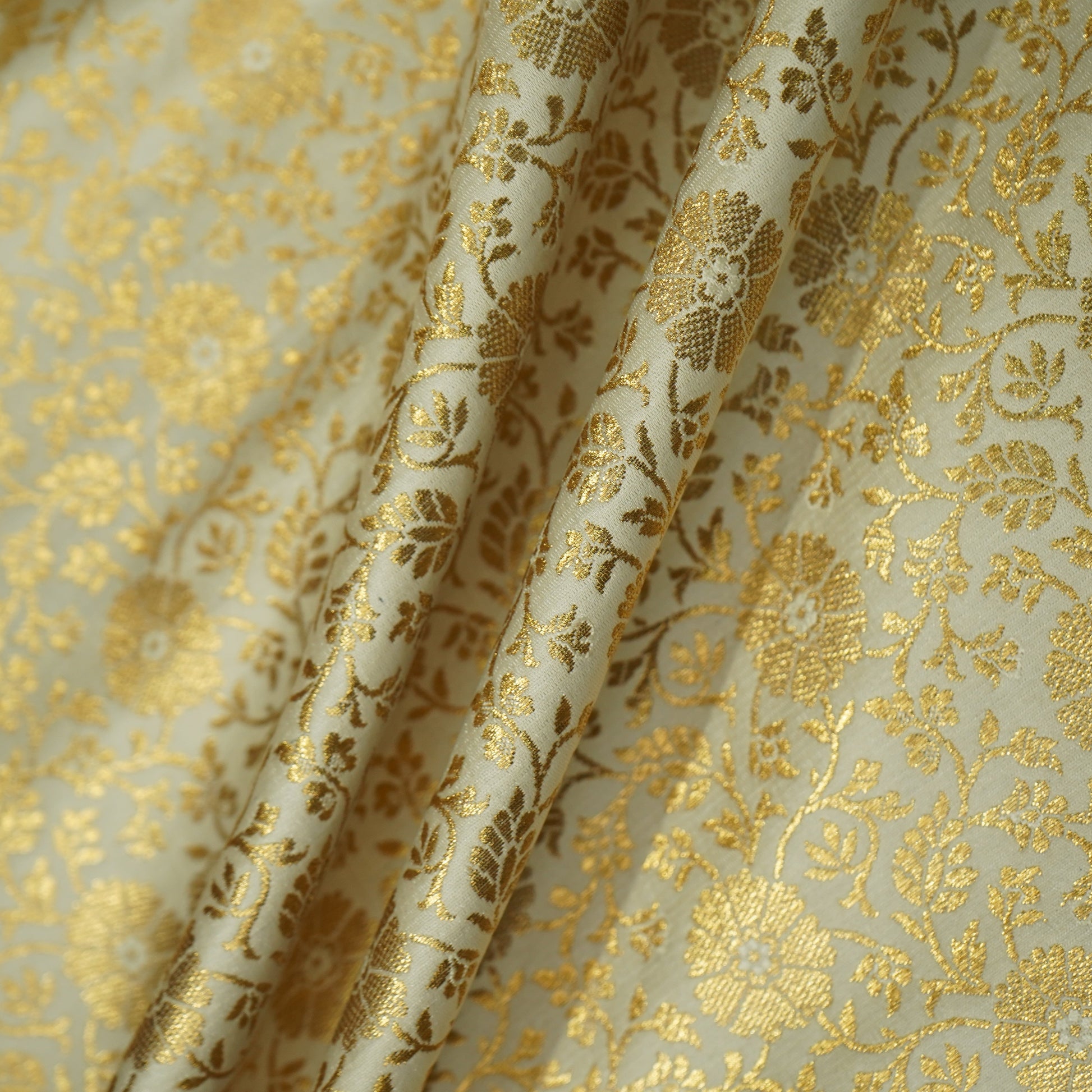 Beige Banarasi Brocade Fabric 22504