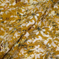 Mehendi Gold floral Jacquard print Pure Crepe Fabric MTF-31482