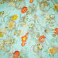 Power Blue floral print with jacquard Organza Fabric MT-31172
