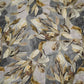Smoke Grey Tropical floral Jacquard print Pure Crepe Fabric MTF-31474