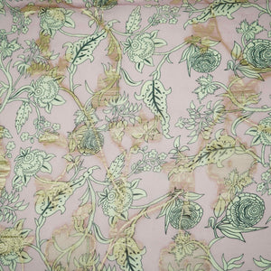 Lilac floral print with jacquard Organza Fabric MT-31168 - TradeUNO