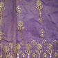 Purple Thread Sequins Embroidery Tissue Organza Fabric 21045