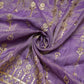 Purple Thread Sequins Embroidery Tissue Organza Fabric 21045