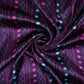 Deep Wine Geometrical Stripes Bemberg Modal Silk Fabric KTP-31400