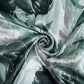Sage Green Abstract print Bemberg Modal Silk Fabric KTP-31393