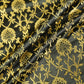 Black Floral  Brocade Fabric 22510
