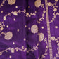 Purple Zari cutdana embroidery Russian Silk Fabric TF-31118