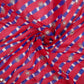 Red Leheriya Mirror embroidery Georgette Fabric GTS-31505