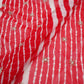 Bright Red Leheriya Mirror embroidery Georgette Fabric GTS-31512