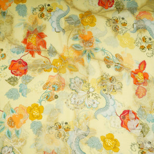 Pista floral print with jacquard Organza Fabric MT-31173 - TradeUNO
