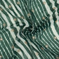 Forest Green Leheriya Mirror embroidery Georgette Fabric GTS-31508 - TradeUNO