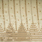 Golden Mirror thread cutdana embroidery Dyeable Kanjivaram Silk Fabric TF-31149