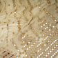 Golden Mirror thread cutdana embroidery Dyeable Kanjivaram Silk Fabric TF-31149