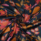Midnight Blue Chintz floral print Bemberg Modal Silk Fabric KTP-31404