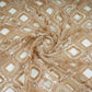 Beige cutwork thread cutdana embroidery Net Fabric AC-31126 - TradeUNO
