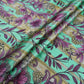 Mint Green Kalamkari Stripes print Bemberg Modal Silk Fabric KTP-31386
