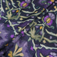 Midnight Purple Mughal floral print Bemberg Modal Silk Fabric KTP-31399