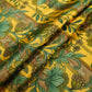 Mustard Yellow Kalamkari stripes print Bemberg Modal Silk Fabric KTP-31385