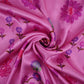 Lotus Pink floral print Bemberg Modal Silk Fabric KTP-31395