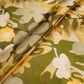 Olive Green floral print Bemberg Modal Silk Fabric KTP-31415